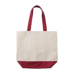 Sac en coton de couleur assortie avec poche intérieure 280 g/m² couleur rouge première vue