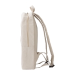 Sac à dos en coton biologique avec poche frontale 320 g/m² couleur kaki deuxième vue