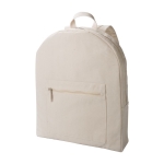Sac à dos en coton biologique avec poche frontale 320 g/m² couleur kaki quatrième vue
