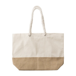 Sac en jute et coton résistant avec poignées renforcées Jute Summer couleur kaki première vue