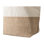 Sac en jute et coton résistant avec poignées renforcées Jute Summer couleur kaki deuxième vue