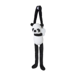 Panda en peluche avec velcro sur les mains et logo sur l'étiquette couleur multicolore deuxième vue
