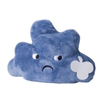 Peluche réversible en forme de nuage avec deux humeurs couleur blanc/bleu troisième vue