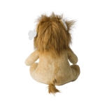 Lion en peluche avec étiquette personnalisable et yeux brodés couleur beige quatrième vue