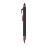 Stylo de luxe avec finition mate, détails brillants et encre bleue couleur marron deuxième vue