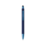 Stylo de luxe avec finition mate, détails brillants et encre bleue couleur bleu avec zone d'impression