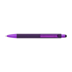 Stylo de luxe avec finition mate, détails brillants et encre bleue couleur violet première vue