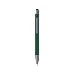 Stylo avec finition mate et détails de couleur graphite, encre bleue couleur vert avec zone d'impression