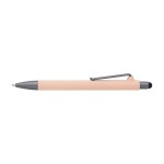 Stylo avec finition mate et détails de couleur graphite, encre bleue couleur rose première vue
