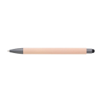 Stylo avec finition mate et détails de couleur graphite, encre bleue couleur rose quatrième vue