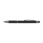 Stylo en aluminium avec grip en papier roulé, encre bleue couleur noir première vue