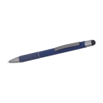 Stylo en aluminium avec grip en papier roulé, encre bleue couleur bleu troisième vue