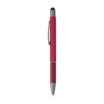 Stylo en aluminium avec grip en papier roulé, encre bleue couleur rouge première vue