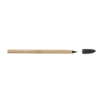 Crayon infini en bambou avec pointe en graphite et capuchon protecteur couleur marron première vue