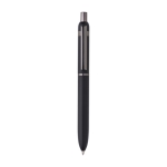Stylo en aluminium et laiton avec détails brillants, encre bleue couleur noir première vue