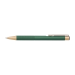 Stylo en aluminium au fini mat, coloris au choix, encre bleue couleur vert première vue