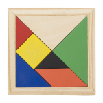 Puzzle tangram en bois de différentes couleurs à personnaliser Shape couleur marron première vue