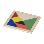 Puzzle tangram en bois de différentes couleurs à personnaliser Shape couleur marron quatrième vue