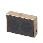 Haut-parleur sans fil 5.0 en bambou avec charge solaire Solar Bamboo couleur marron avec zone d'impression