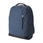 Sac à dos antivol en RPET pour PC 15” avec sangle pour valise trolley couleur bleu deuxième vue