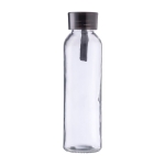Gourde en verre avec bouchon et dragonne en silicone assortis 500ml couleur noir première vue