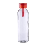 Gourde en verre avec bouchon et dragonne en silicone assortis 500ml couleur rouge première vue