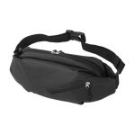 Sac banane en polyester déperlant à sangle réglable couleur noir deuxième vue