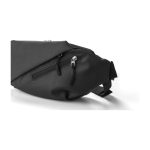 Sac banane en polyester déperlant à sangle réglable couleur noir quatrième vue
