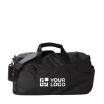 Sac de sport en polyester déperlant avec fond renforcé couleur noir avec zone d'impression