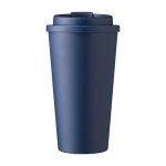 Mug en plastique avec couvercle à vis et ouverture pour boire 475ml couleur bleu marine première vue