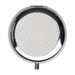 Pilulier rond en métal avec trois sections et miroir Mirror couleur argenté deuxième vue