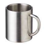 Mug thermique en acier inoxydable avec finition argentée 300ml couleur argenté quatrième vue