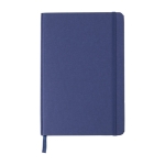 Carnet A5 en carton recyclé avec élastique et ruban à pages lignées couleur bleu ultramarine première vue
