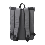 Sac à dos roll-top en RPET 600D avec fermeture velcro et boucle couleur gris deuxième vue