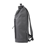 Sac à dos roll-top en RPET 600D avec fermeture velcro et boucle couleur gris troisième vue