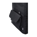 Sac à dos pour PC 15” en RPET à rabat et poche à fermeture magnétique couleur noir troisième vue