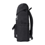 Sac à dos pour PC 15” en RPET à rabat et poche à fermeture magnétique couleur noir septième vue