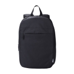 Sac à dos en RPET 600D pour ordinateur portable 15” avec poche avant couleur noir première vue