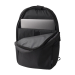Sac à dos en RPET 600D pour ordinateur portable 15” avec poche avant couleur noir deuxième vue