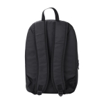 Sac à dos en RPET 600D pour ordinateur portable 15” avec poche avant couleur noir troisième vue
