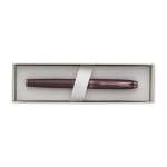 Stylo roller métallique monochrome avec étui à encre noire Parker couleur bordeaux troisième vue