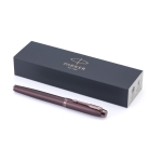 Stylo roller métallique monochrome avec étui à encre noire Parker couleur bordeaux cinquième vue