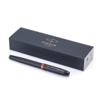 Stylo roller métallique avec anneaux colorés à encre noire Parker couleur orange deuxième vue