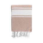 Paréo bicolor en coton et polyester pour 2 personnes 200 g/m2 couleur beige première vue