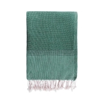 Paréo serviette monochrome en coton recyclé et bio 200 g/m2 couleur vert première vue