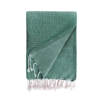 Paréo serviette monochrome en coton recyclé et bio 200 g/m2 couleur vert troisième vue