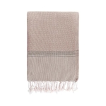 Paréo serviette monochrome en coton recyclé et bio 200 g/m2 couleur beige première vue