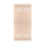 Paréo serviette en coton recyclé avec rayures 200 g/m2 couleur beige première vue