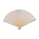 Eventail en bambou avec motifs décoratifs sur le brin couleur naturel première vue