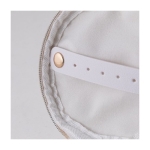 Boîte à bijoux ronde pour voyages en coton recyclé couleur naturel deuxième vue